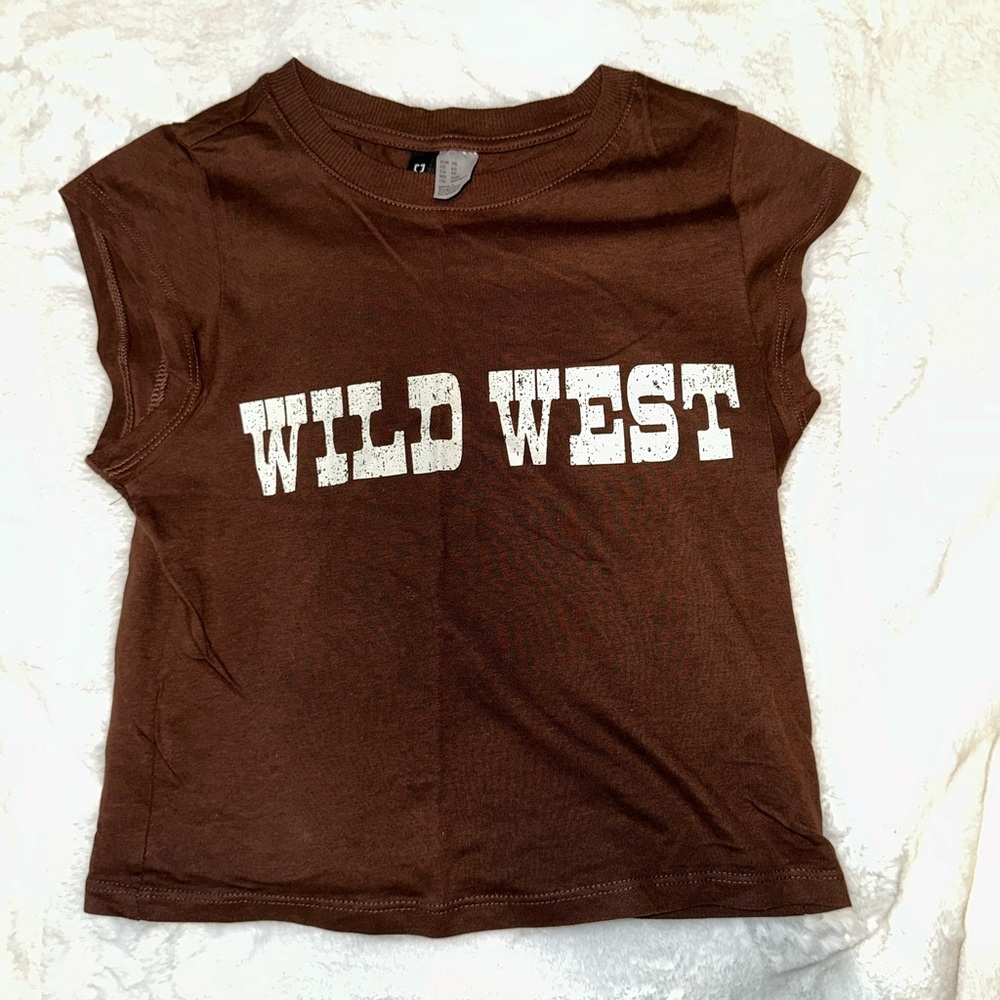 H&M Wild West brown baby tee